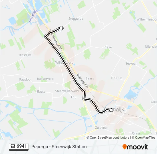 6941 Bus Line Map