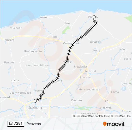7281 Bus Line Map