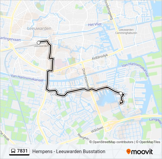 7831 Bus Line Map