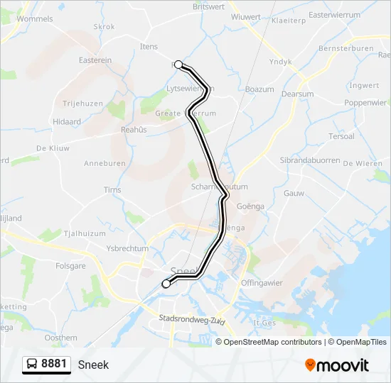 8881 Bus Line Map