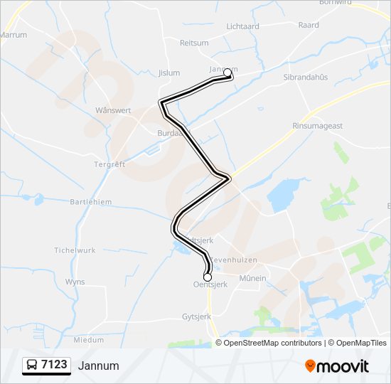 7123 Bus Line Map