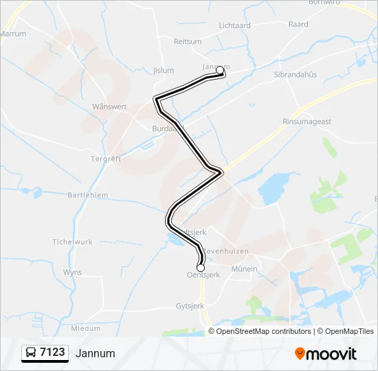 7123 Bus Line Map