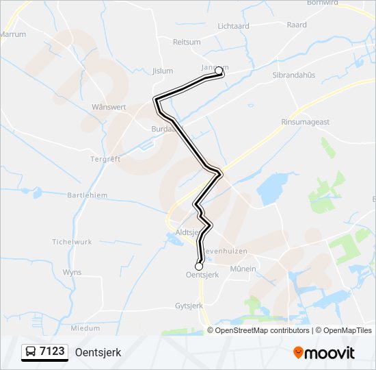 7123 Bus Line Map