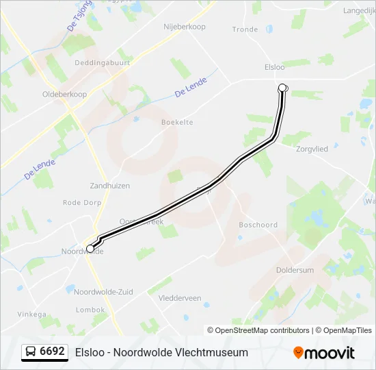 6692 Bus Line Map