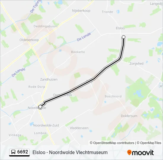 6692 Bus Line Map