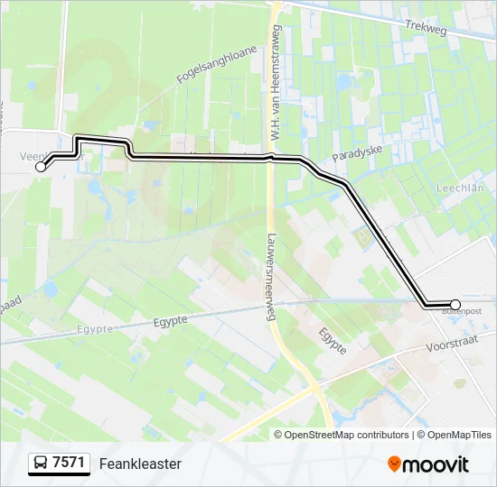 7571 Bus Line Map