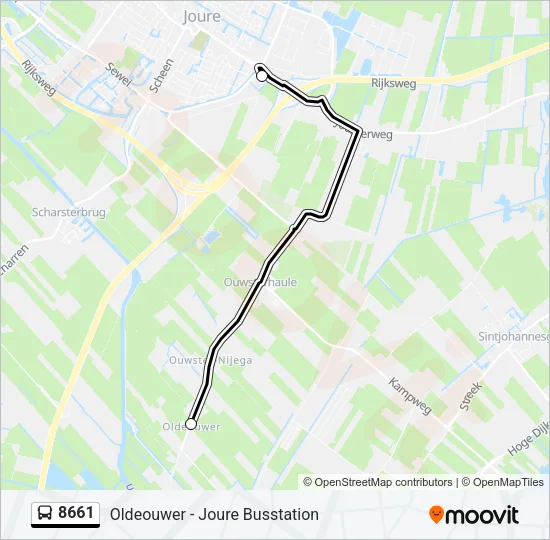 8661 Bus Line Map