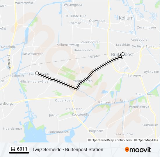 6011 Bus Line Map