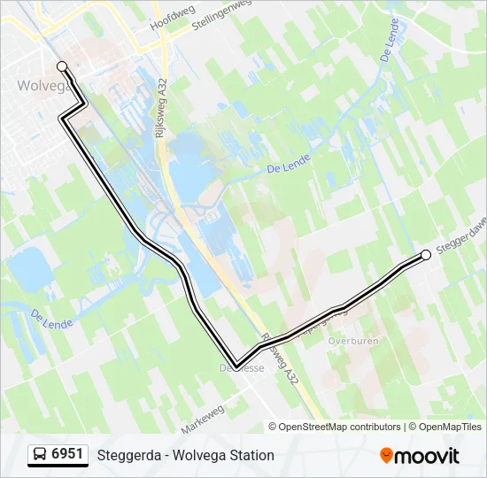 6951 Bus Line Map