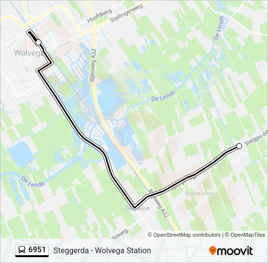 6951 Bus Line Map