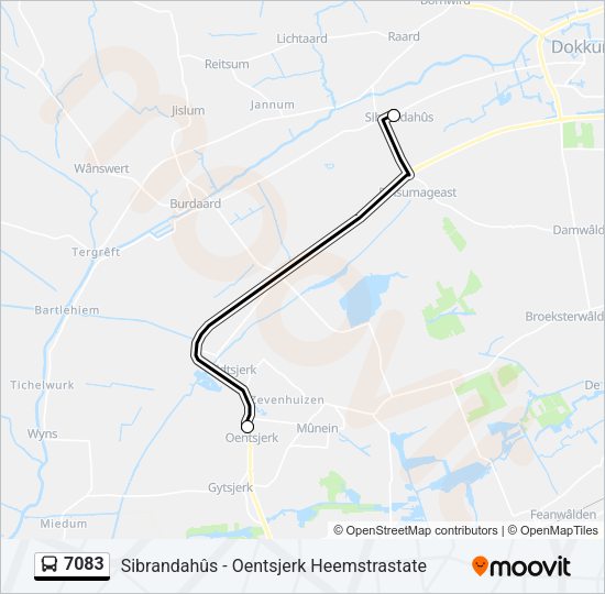 7083 Bus Line Map