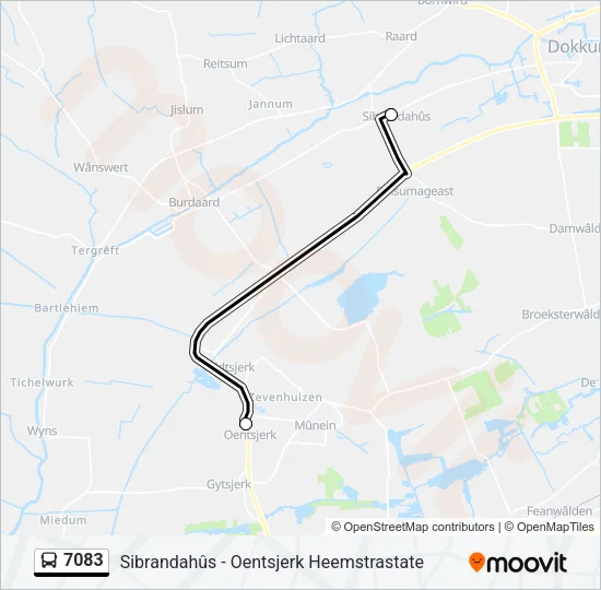 7083 Bus Line Map