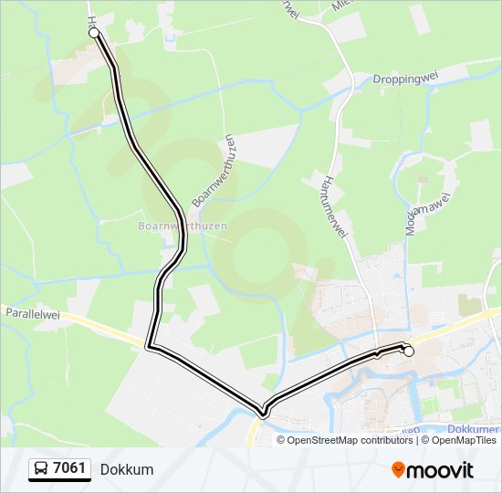 7061 Bus Line Map