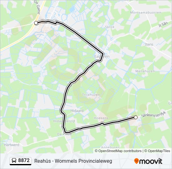 8872 Bus Line Map