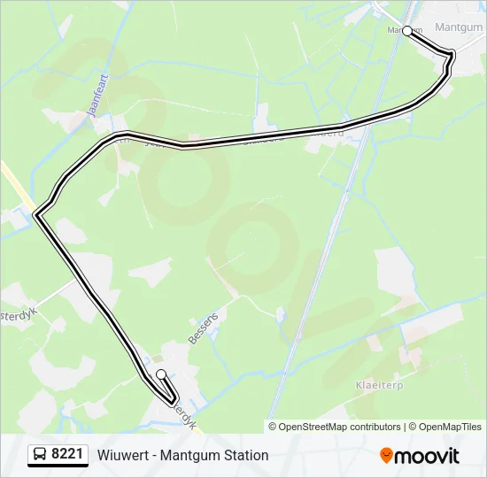 8221 Bus Line Map
