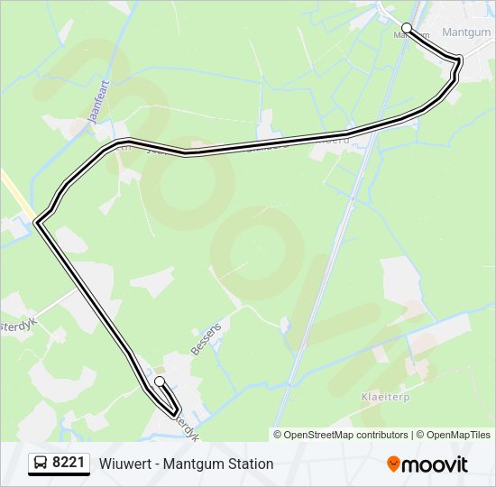 8221 Bus Line Map