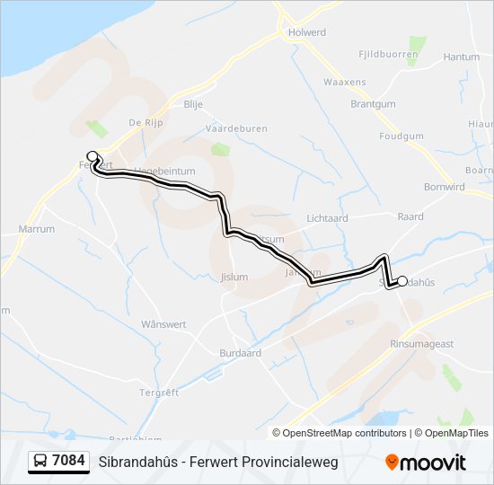 7084 Bus Line Map
