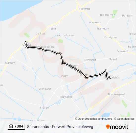 7084 Bus Line Map