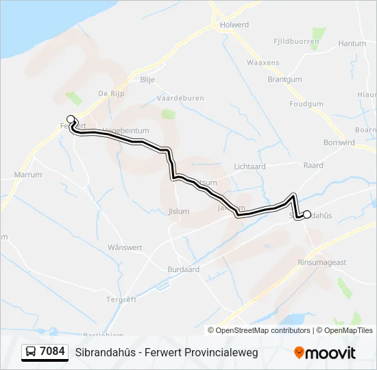 7084 Bus Line Map