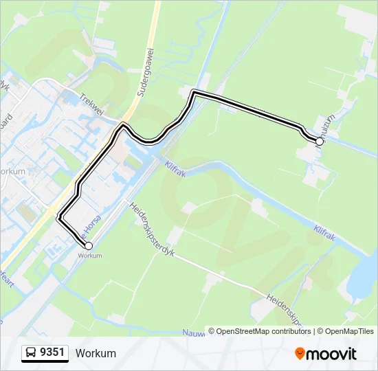 9351 Bus Line Map
