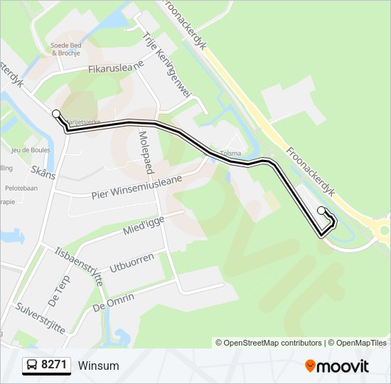 8271 Bus Line Map