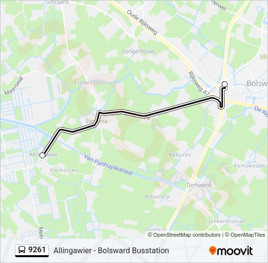 9261 Bus Line Map