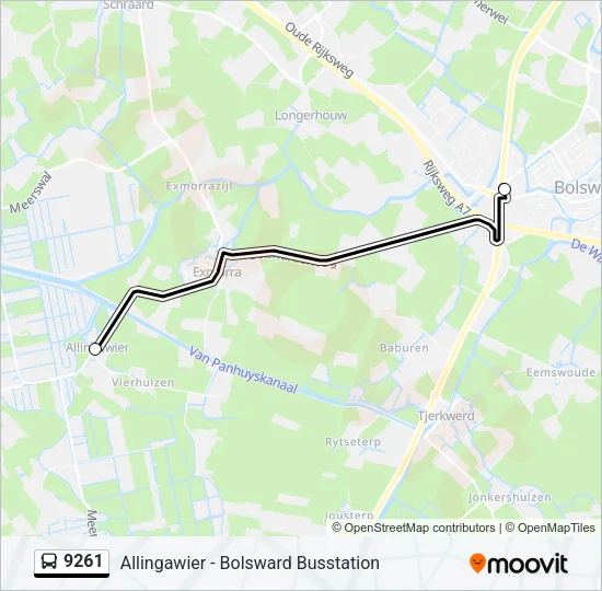9261 Bus Line Map