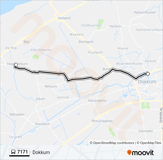 7171 Bus Line Map
