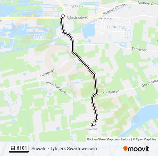 6101 Bus Line Map