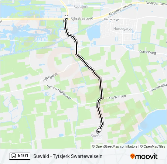 6101 Bus Line Map