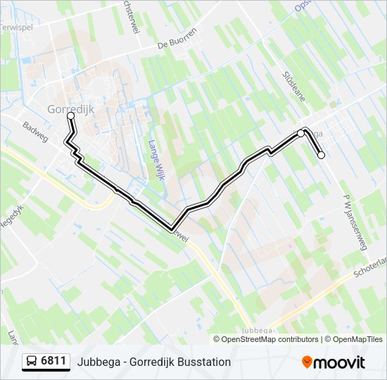 6811 Bus Line Map