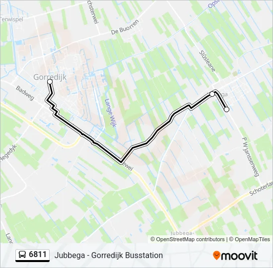 6811 Bus Line Map