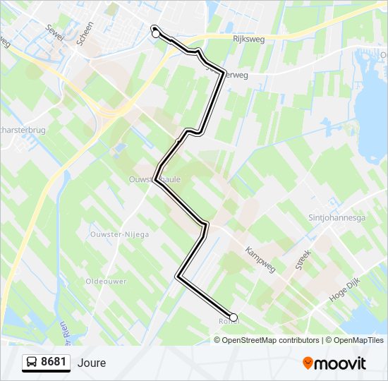 8681 Bus Line Map