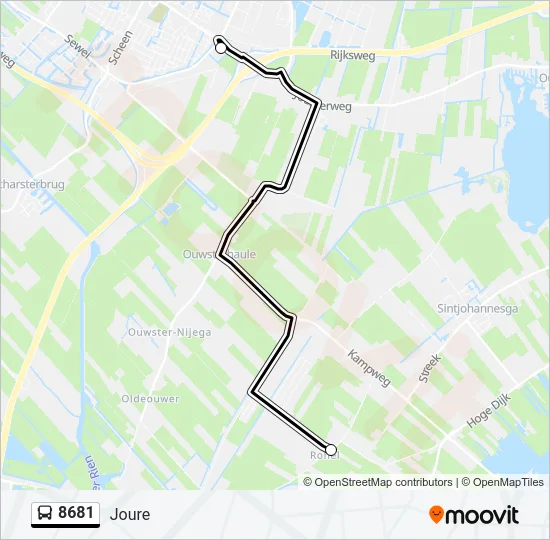 8681 Bus Line Map