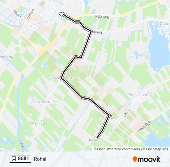 8681 Bus Line Map