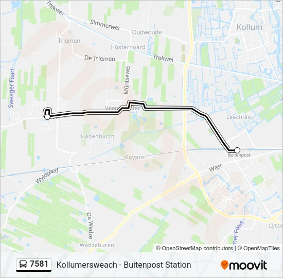 7581 Bus Line Map