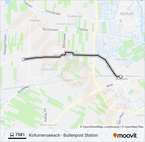7581 Bus Line Map