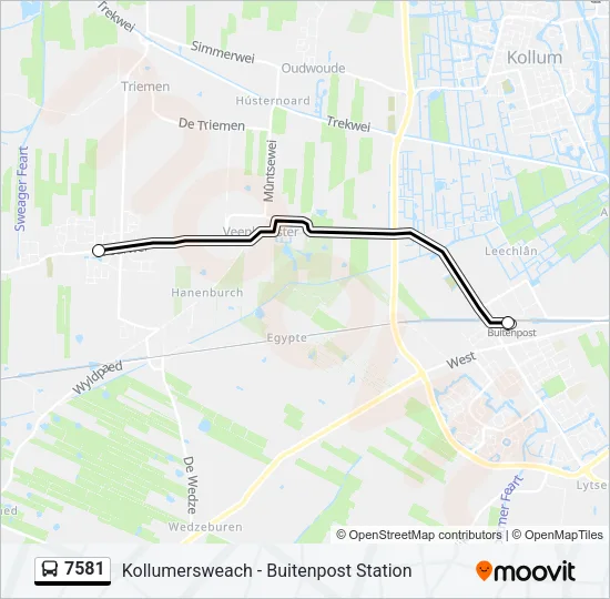 7581 Bus Line Map