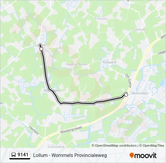 9141 Bus Line Map