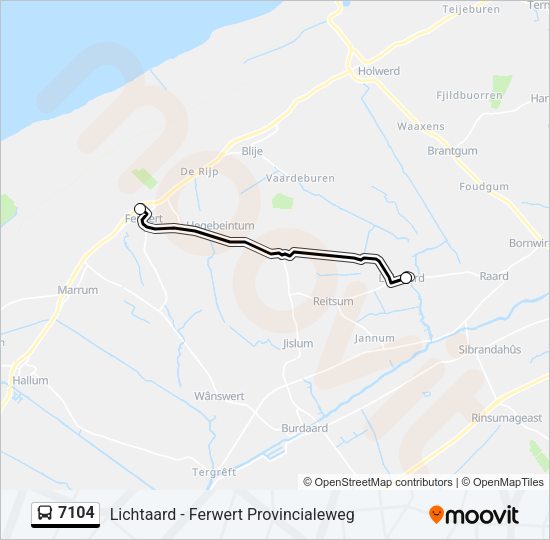 7104 Bus Line Map