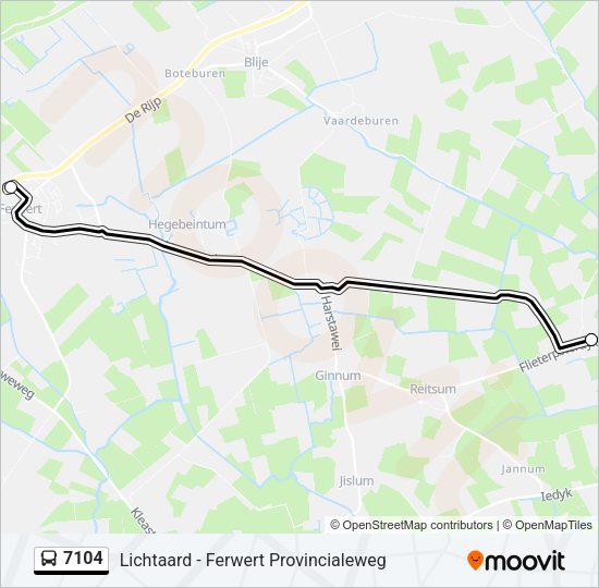 7104 Bus Line Map