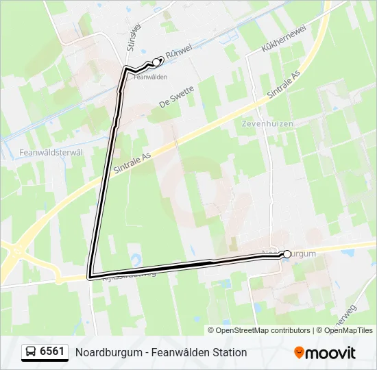 6561 Bus Line Map