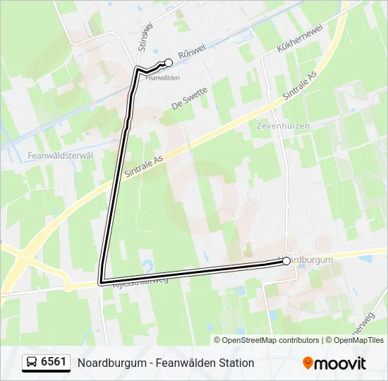6561 Bus Line Map