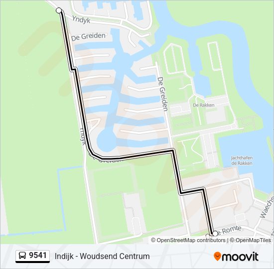 9541 Bus Line Map