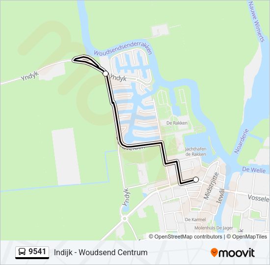 9541 Bus Line Map