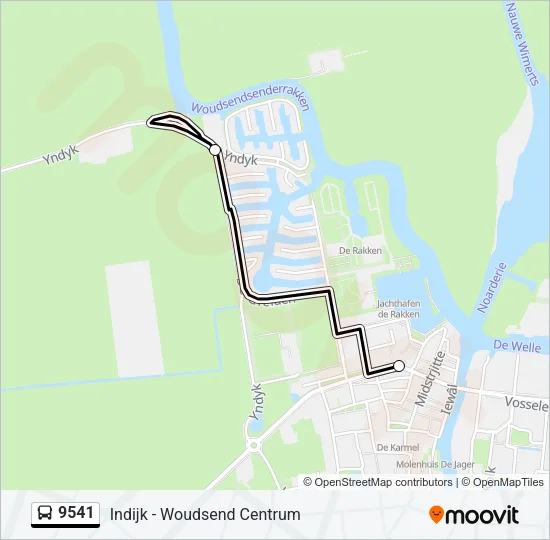 9541 Bus Line Map