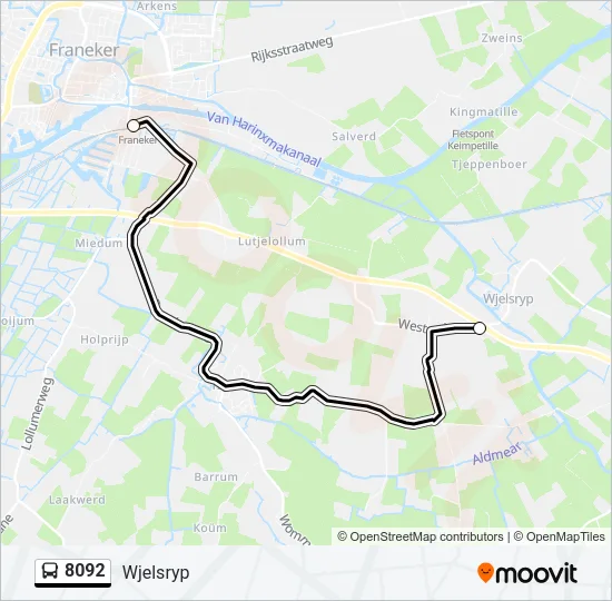8092 Bus Line Map