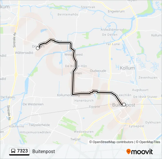 7323 Bus Line Map