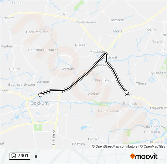 7401 Bus Line Map