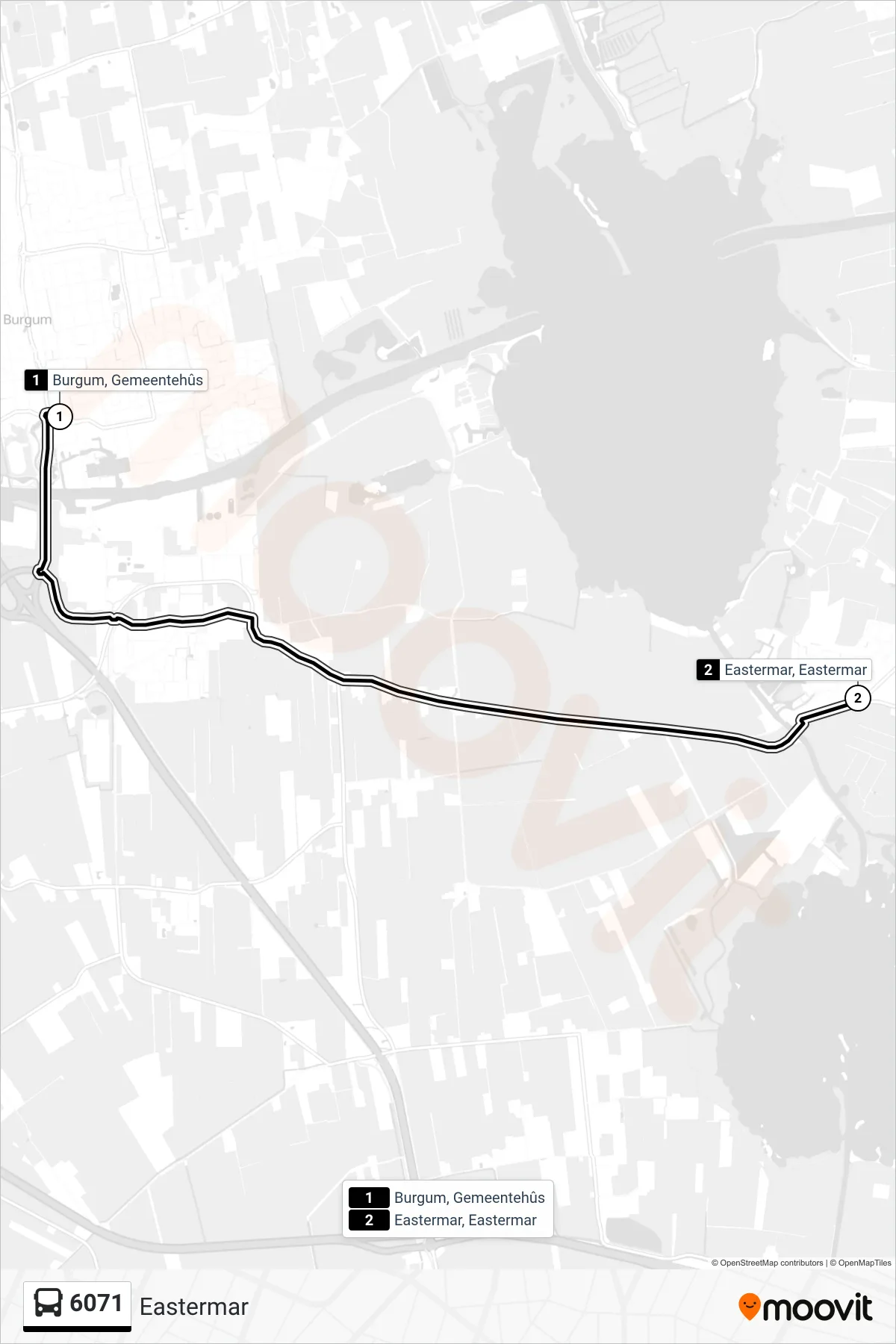 Lijn 6071 (bus, Eastermar): route en haltes op de kaart